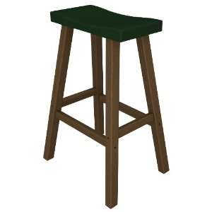 Polywood Morroco Bar Height Faux Leather Saddle Stool (Sold in Pairs 