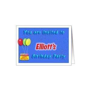  Elliotts Birthday, Invitation to the Party Card Toys 