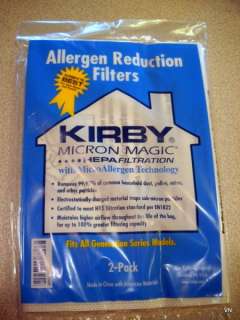 White Cloth Filter Bag HEPA II Kirby Vacuum Vacume  