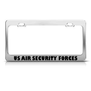 Us Air Security Forces Military license plate frame Stainless Metal 
