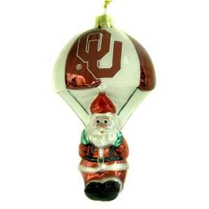   Oklahoma Sooners Parachute Santa Ornament