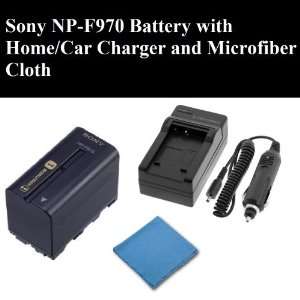  New Original Sony NP F970 Battery with Home/Car Charger 