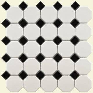   Black Dot 11 1/2 x 11 1/2 Inch Porcelain Floor & Wall Tile (10