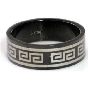   Tribal Design Stainless Steel Ring by BodyPUNKS (RBS 009), in 7.5 (US
