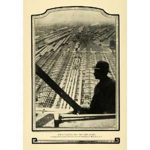  1910 Print Hoboken New Jersey Train Terminal Aerial 