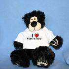 SHOPZEUS Plush Black Teddy Bear (Thumples) toy with I Love Peek a boo