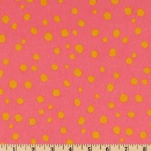  43 Wide Della Flannel Dots Coral Fabric By The Yard 