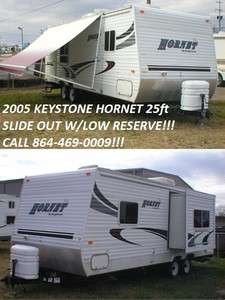 2005 KEYSTONE HORNET 25ft SLIDE OUT USED RV TRAVEL TRAILER WITH LOW 