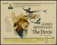 THE BIRDS MOVIE POSTER Alfred Hitchcock RARE VINTAGE 2  