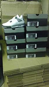 Nike Air Jordan 4 Retro GS Grade School White Cement Grey  