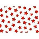   Sheet   Primary Stars Red On White Woven   28 x 52   Made In