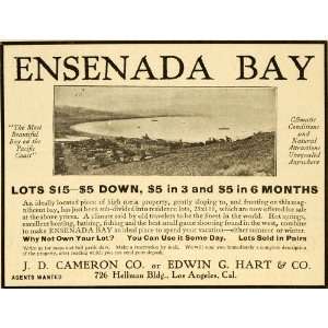  1907 Ad Ensenada Bay Cameron Los Angeles Beach City 