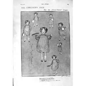  1900 LITTLE GIRL TAMBORINE GLADSTONE WICKHAM PRINCE
