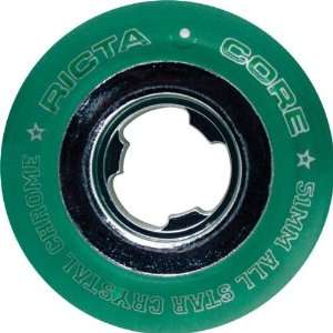  Ricta Crystal Chrome A Star 51mm Green Skate Wheels 