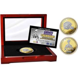   New York Giants Super Bowl XLVI Champions 2 Tone Coin   