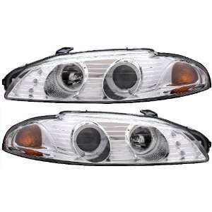   97 99 PROJECTOR HEADLIGHT G2 1 HALO CHROME CLEAR AMBER NEW Automotive
