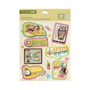   Company Studio 112 Say Dimensional Stickers Arts, Crafts & Sewing