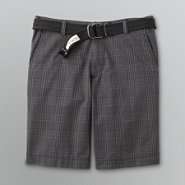 US Polo Assn. Mens Belted Plaid Shorts 
