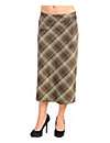 Brown Cross Pattern Skirt by alight