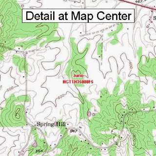 USGS Topographic Quadrangle Map   Juno, Tennessee (Folded/Waterproof)