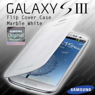   Flip Cover Case for Galaxy S III 3 S3 GT i9300 Marble White  
