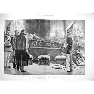  1888 EMPEROR WILLIAM LYING STATE CATHEDRAL BERLIN