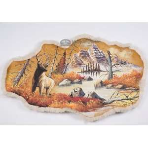  Painted Lamb Skin for Western Decor 38x24  Deer Cell 