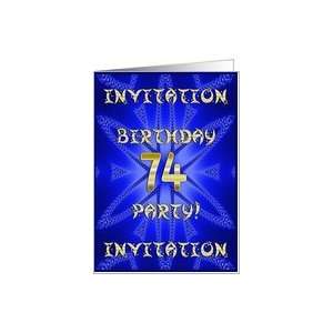 74 Years old Birthday Party invitation Card  Toys & Games   