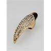   gold claw ring finger nail rings full crystal   