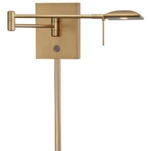    248 Honey Gold LED Swing Arm Wall Sconce P4328 248