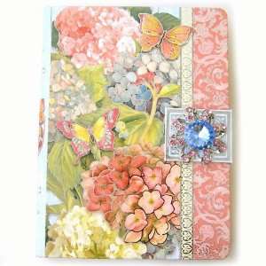  Punch Studio Embellished Journal Diary Hydrangeas Flowers 