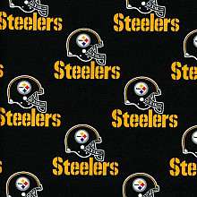 NFL Pittsburgh Steelers Cotton Team Color Fabric  Per Yard    