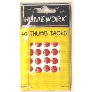  Thumb Tacks   Red   40 count Case Pack 48 Electronics
