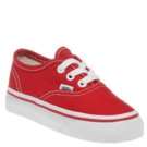 Athletics Vans Kids Authentic Toddler Red Shoes 