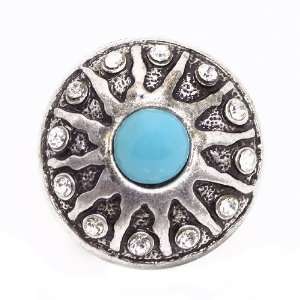  Southwest Style Ring; 1.25L; Burnished Silver Metal 