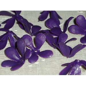  Vintage Plastic Wild Violets Purple Flower Beads Arts 