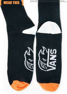 Pairs VANS Logo Mens Socks Black #172601 BK, White #172601 WE  