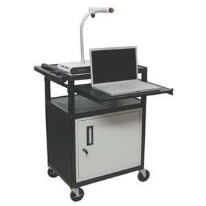  Luxor Security Av Cart With Pull Out Laptop Shelf 34H 