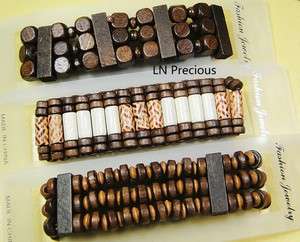 HOT ON SALE wholesale mixed lots 20pcs Wood Bracelets NEW free 