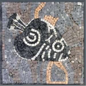  Fish Marble Mosaic Art ITFCAN66