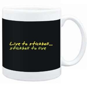  Mug Black  LIVE TO Stickball ,Stickball TO LIVE 