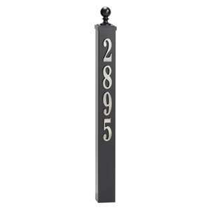  Address Posts with Finial   Black