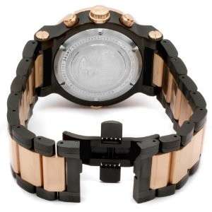 INVICTA MENS RESERVE OCEAN REEF CHRONOGRAPH ROSE GOLD & BLACK WATCH 