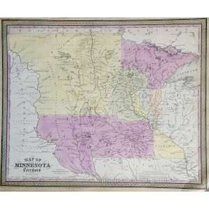  Mitchell Map of Minnesota Territory (1852) Office 