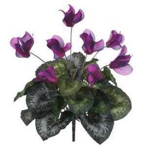  13 Silk Cyclamen Flower Bush  Violet (case of 6)