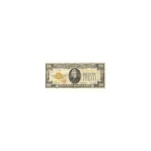  1928 $20 small size gold certificate, VG F Toys & Games