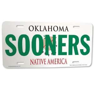  Front License Plate   State of Oklahoma   Sooners Sports 