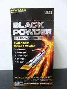 MRI Black Powder Pre Workout   20 Single Serving Packs  