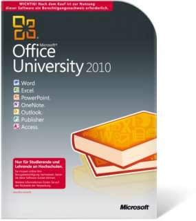 Microsoft Office Professional University 2010 Vollversion für 