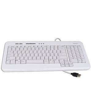  Emprex 5149U 102 Key USB Multimedia Keyboard (White 